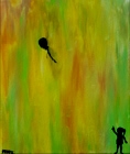 meisje ballon schilderij