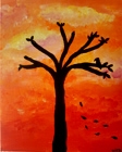 schilderij zonsonderrgang
